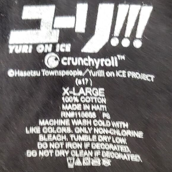 YURI ON ICE Black Brown Dog Poodle T-Shirt Size XL - Picture 4 of 4